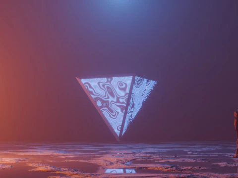 Bilim Kurgu Aydınlatma Nesneleri Animasyonu 3D Model