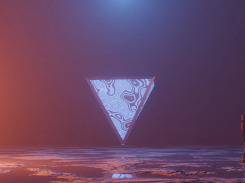 Bilim Kurgu Aydınlatma Nesneleri Animasyonu 3D Model