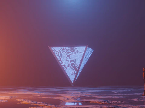 Bilim Kurgu Aydınlatma Nesneleri Animasyonu 3D Model