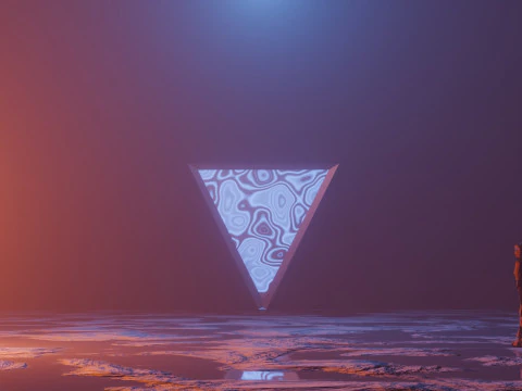 Bilim Kurgu Aydınlatma Nesneleri Animasyonu 3D Model