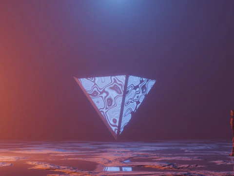 Bilim Kurgu Aydınlatma Nesneleri Animasyonu 3D Model