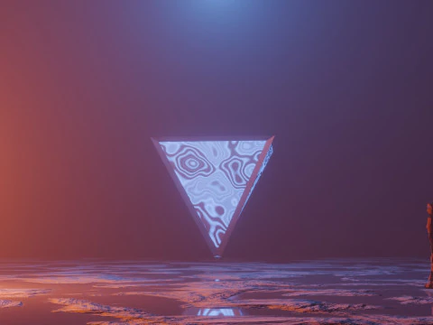 Bilim Kurgu Aydınlatma Nesneleri Animasyonu 3D Model