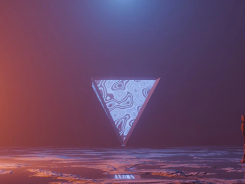 Bilim Kurgu Aydınlatma Nesneleri Animasyonu 3D Model