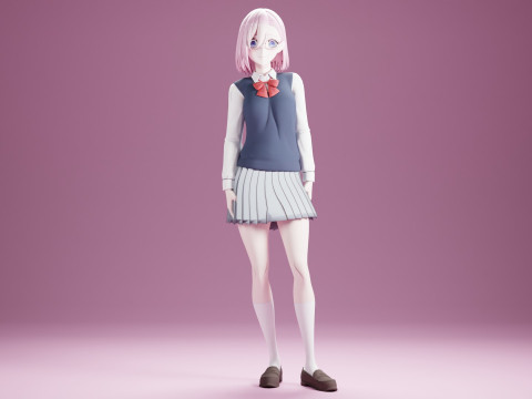 Lilysa Amano Bashful Animation 3D 模型