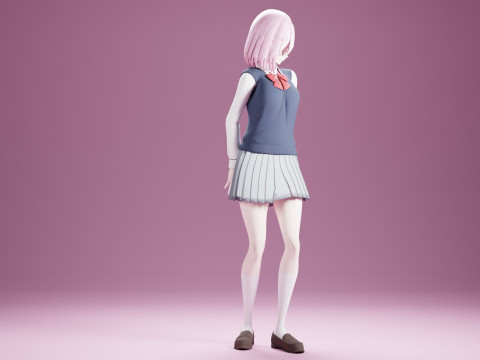 Lilysa Amano Bashful Animation 3D Model