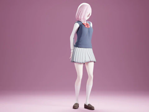 Lilysa Amano Bashful Animation 3D Model