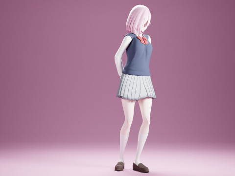 Lilysa Amano Bashful Animation 3D Model