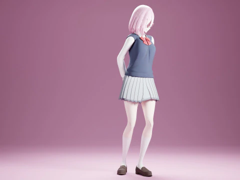 Lilysa Amano Bashful Animation 3D Model