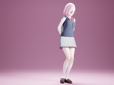 Lilysa Amano Bashful Animation 3D Model