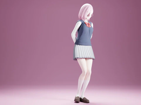 Lilysa Amano Bashful Animation 3D Model
