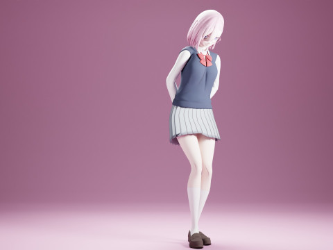 Lilysa Amano Bashful Animation 3D Model