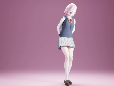 Lilysa Amano Bashful Animation 3D Model