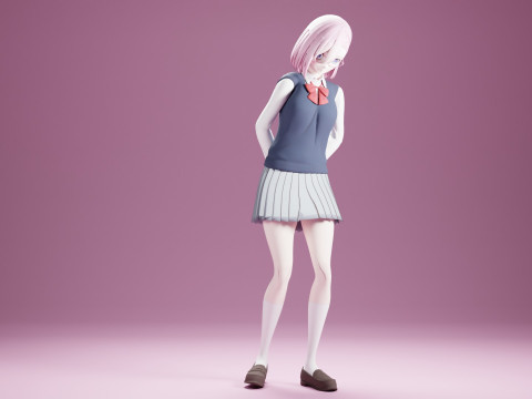 Lilysa Amano Bashful Animation 3D Model