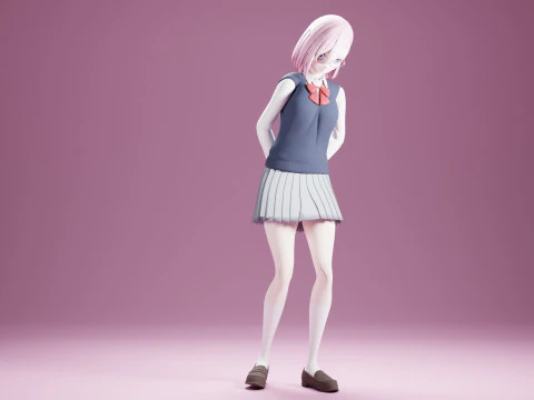 Lilysa Amano Bashful Animation 3D Model