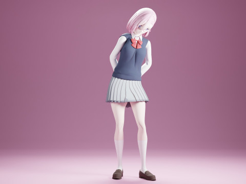 Lilysa Amano Bashful Animation 3D Model