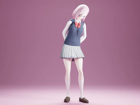 Lilysa Amano Bashful Animation 3D Model
