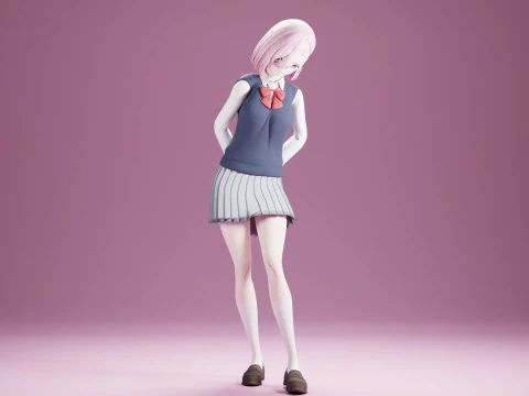 Lilysa Amano Bashful Animation 3D Model