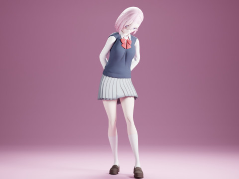 Lilysa Amano Bashful Animation 3D Model