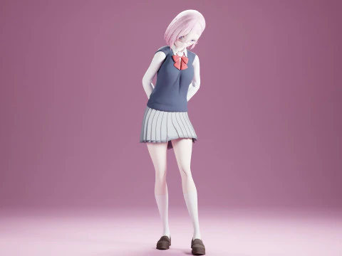 Lilysa Amano Bashful Animation 3D Model