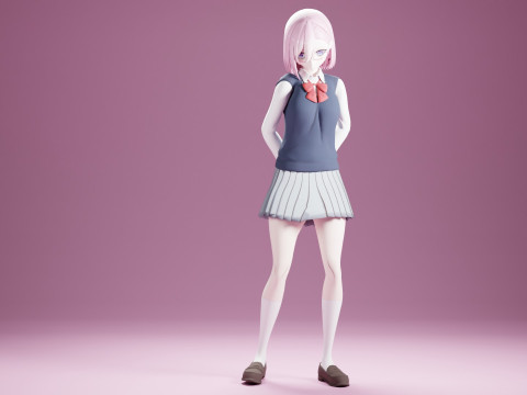 Lilysa Amano Bashful Animation 3D Model