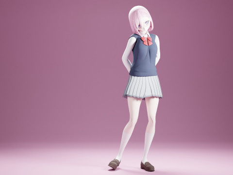 Lilysa Amano Bashful Animation 3D Model