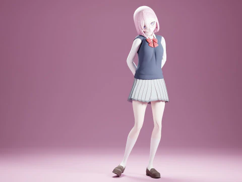Lilysa Amano Bashful Animation 3D Model
