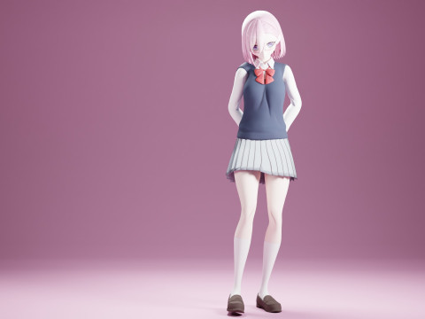 Lilysa Amano Bashful Animation 3D Model
