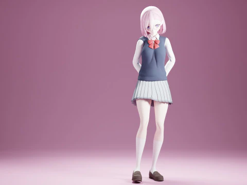Lilysa Amano Bashful Animation 3D Model