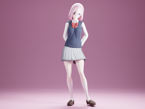 Lilysa Amano Bashful Animation 3D Model