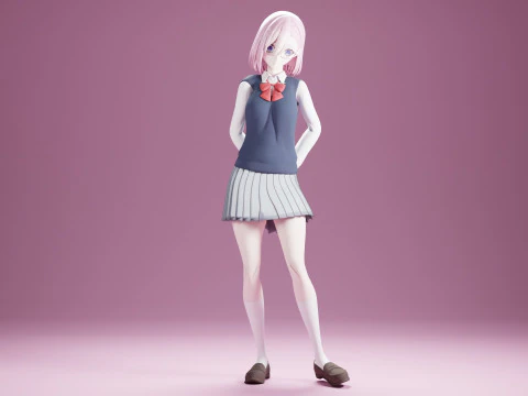 Lilysa Amano Bashful Animation 3D Model
