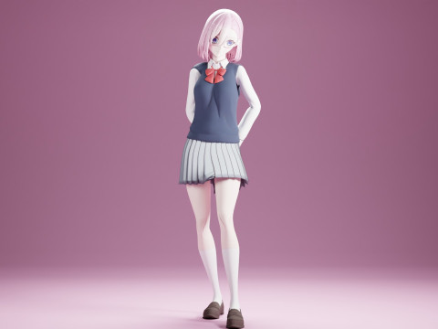 Lilysa Amano Bashful Animation 3D Model