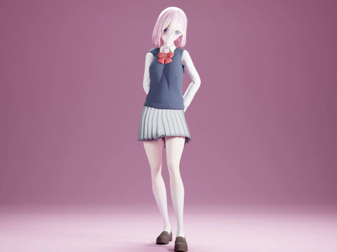 Lilysa Amano Bashful Animation 3D Model