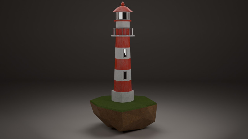 Mercusuar Lighthouse Modèle 3D .c4d .max .obj .3ds .fbx .stl .blend 