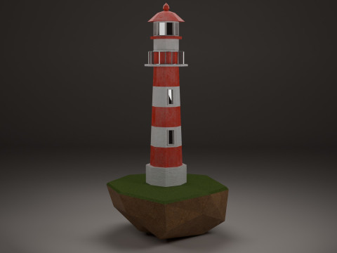 Mercusuar Lighthouse Model 3D