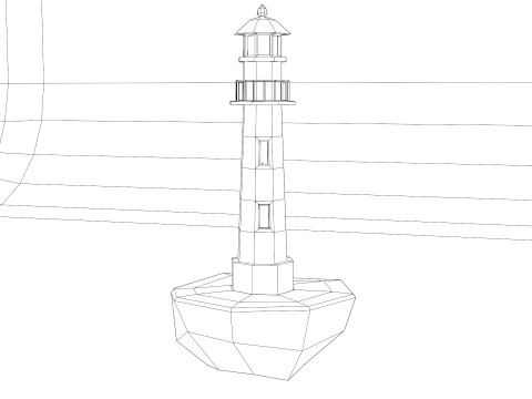Mercusuar Lighthouse Modèle 3D