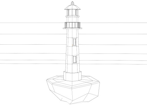 Mercusuar Lighthouse Modèle 3D