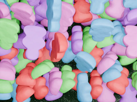 Gummy Candy Scene Animation 3D Model