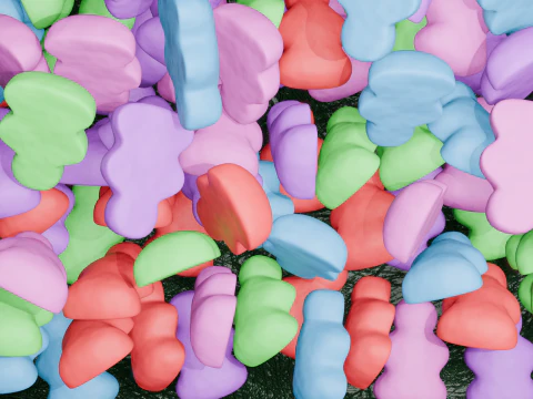 Gummy Candy Scene Animation 3D Model