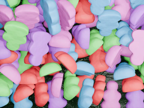 Gummy Candy Scene Animation 3D Model