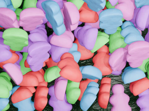 Gummy Candy Scene Animation 3D Model