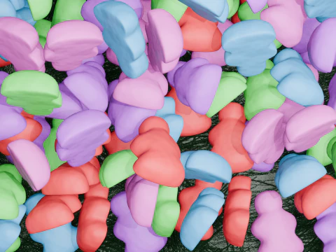 Gummy Candy Scene Animation 3D Model