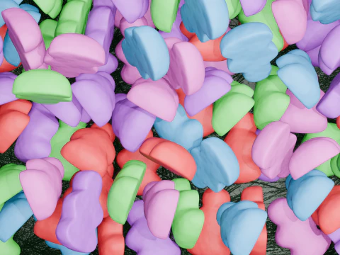 Gummy Candy Scene Animation 3D Model