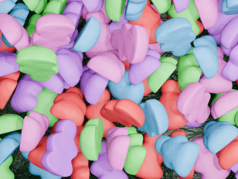 Gummy Candy Scene Animation 3D Model