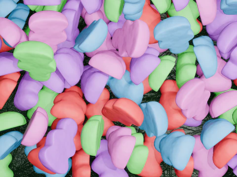 Gummy Candy Scene Animation 3D Model