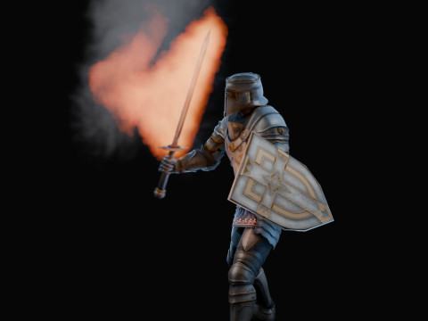 Flaming Sword Animation 3D 模型