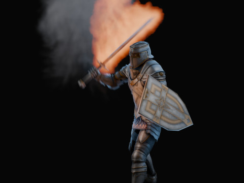 Flaming Sword Animation 3D 模型