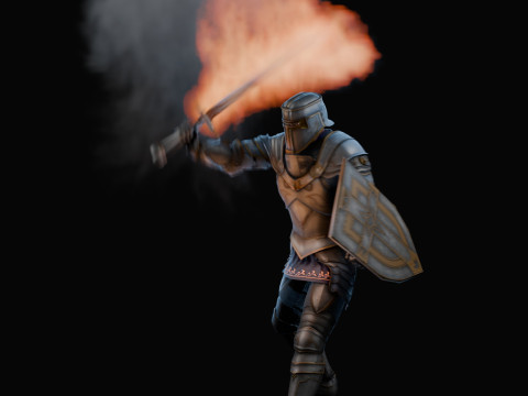 Flaming Sword Animation 3D 模型