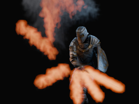 Flaming Sword Animation 3D 模型