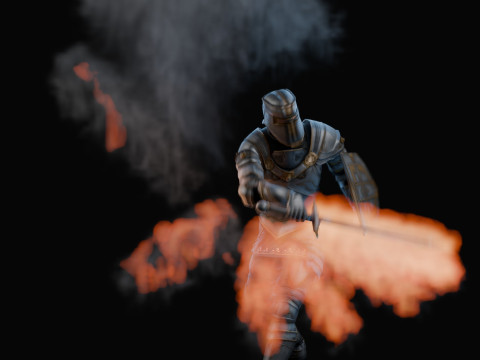 Flaming Sword Animation 3D 模型