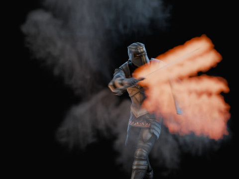 Flaming Sword Animation 3D 模型